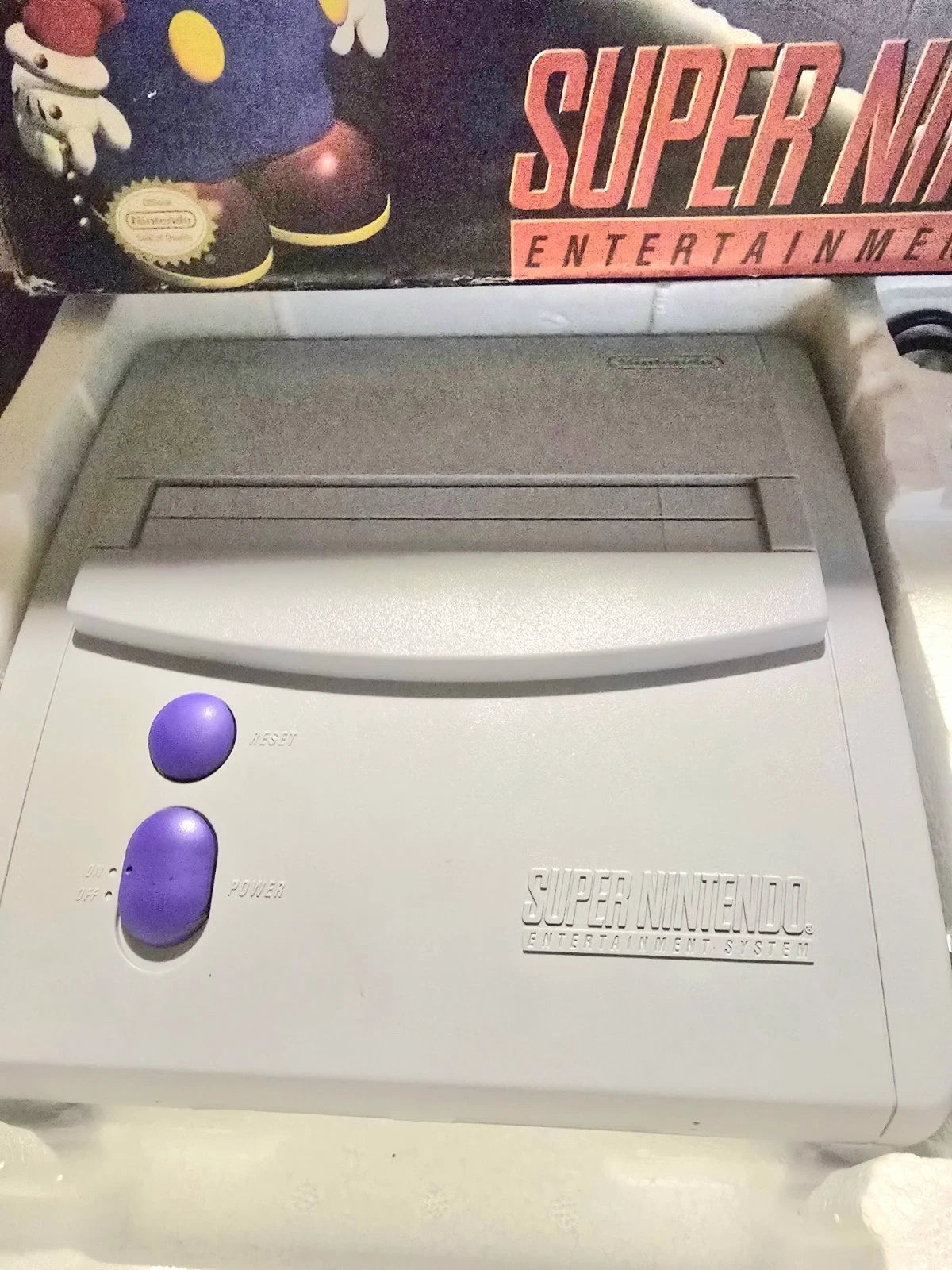 Super Nintendo SNES Jr Console Complete In Box.