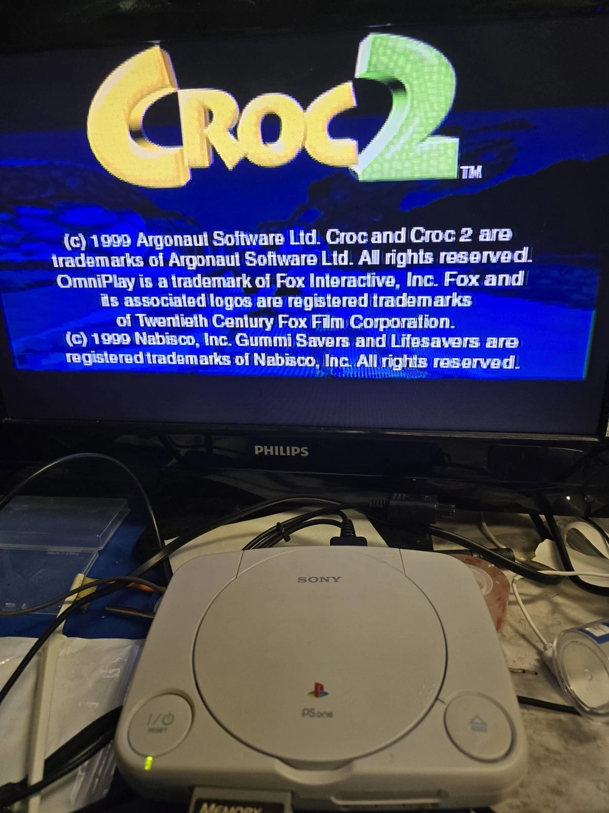 Sony PlayStation PS One Video Game Console - White